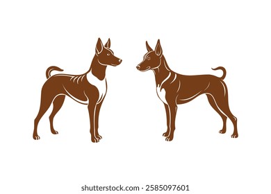 Basenji Silhouette Vector Illustration Art for Digital and Print Designs