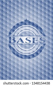 Bases blue hexagon emblem.