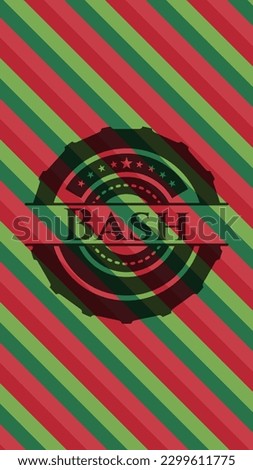 Bash christmas emblem. Vector Illustration. Detailed. 