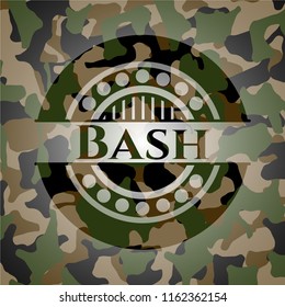 Bash on camouflage texture