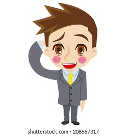 Bashful businessman