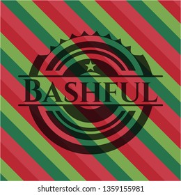 Bashful christmas style emblem.