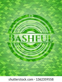 Bashful green mosaic emblem