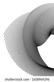 BasiAbstract spiral black white design element on white background of twist lines. Vector Illustration eps 10 for elegant business card, print brochure, flyer, banners, cover book, label, fabric