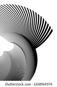 BasiAbstract spiral black white design element on white background of twist lines. Vector Illustration eps 10 for elegant business card, print brochure, flyer, banners, cover book, label, fabric