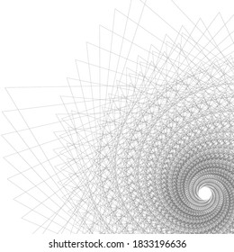 BasiAbstract spiral black white design element on white background of twist lines. Vector Illustration eps 10 for elegant business card, print brochure, flyer, banners, cover book, label, fabric
