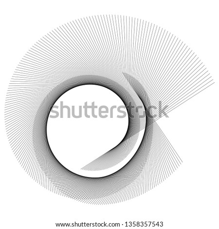 BasiAbstract spiral black white design element on white background of twist lines. Vector Illustration eps 10 for elegant business card, print brochure, flyer, banners, cover book, label, fabric