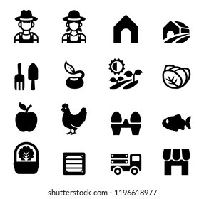 Basic agricultural for relaxation in house of people and sold at market to increase income for family(icon concept).