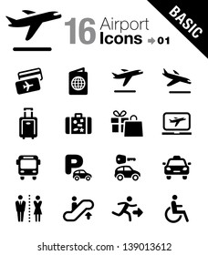 Basic - Airport and Travel icons