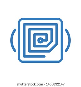 Basic antenna chip icon .