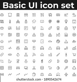 Basic app and web ui icons