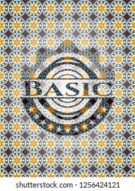Basic arabesque emblem. arabic decoration.