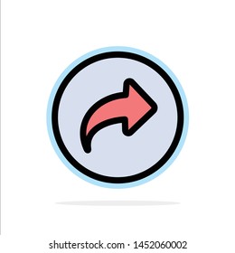 Basic, Arrow, Right, Ui Abstract Circle Background Flat color Icon