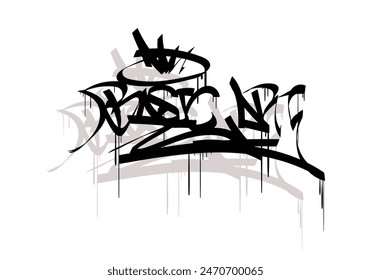 BÁSICO diseño de estilo de etiqueta de graffiti ART