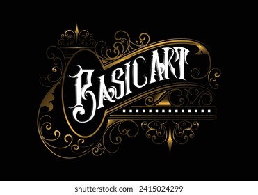 BASIC ART lettering custom template design