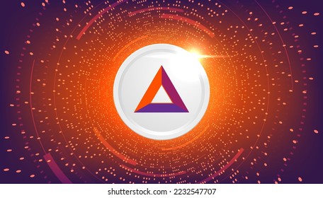 Basic Attention Token (BAT) coin cryptocurrency concept banner background.