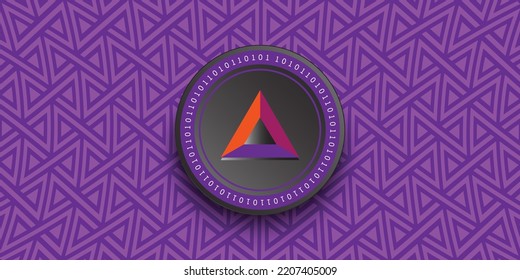 Basic Attention Token (BAT) crypto coin token vector illustration. Virtual currency symbol banner and background