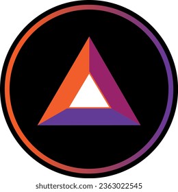 basic attention token-bat cryptocurrency logos on abstract background. 3d illustrations.