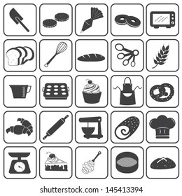 Basic Bakery Icons Vector Set