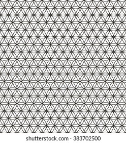 Basic, black and white sacred geometry "Flower of Life" seamless pattern.