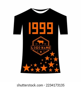 basic black and white shirt or shirt design with designs inside (eps)