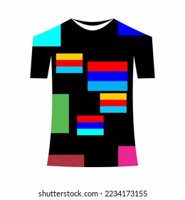 basic black and white shirt or shirt design with designs inside (eps)