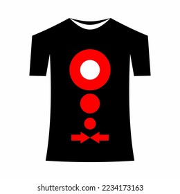 basic black and white shirt or shirt design with designs inside (eps)