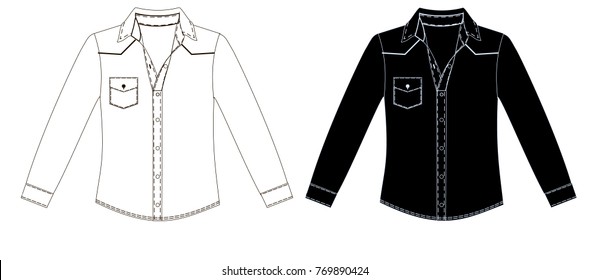 Basic Black White Shirts Pocket Unisex Stock Vector (Royalty Free ...
