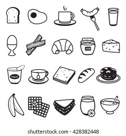 Basic Breakfast Icons Set