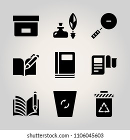 Basic business icon set vector illustration for web