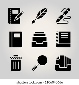 Basic business icon set vector illustration for web