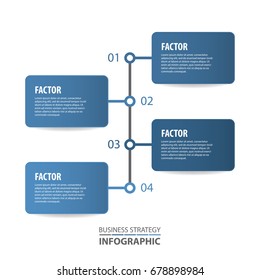 Basic Business Infographics, strategy, timeline, design template illustration. Vector eps10.