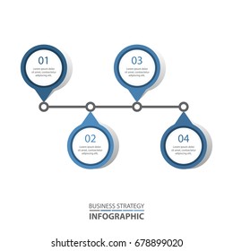 Basic Business Infographics, strategy, timeline, design template illustration. Vector eps10.