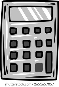 Basic Calculator Cartoon Simple Illustration