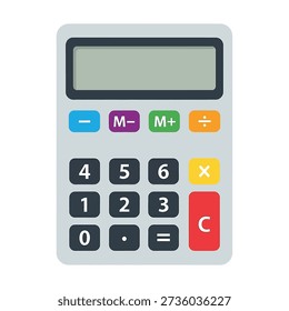 A basic calculator with a digital display and numeric keypad