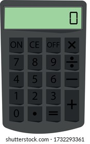 Basic calculator in gray color