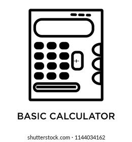 Basic calculator icon vector isolated on white background for your web and mobile app design, Basic calculator logo concept