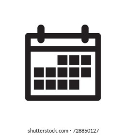 A basic calendar icon in vector format.