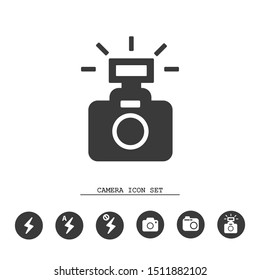 Basic camera icons. Camera logo