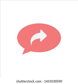 Basic, Chat, Arrow, Right  Flat Color Icon. Vector icon banner Template