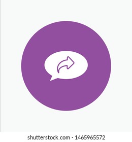 Basic, Chat, Arrow, Right. Vector Icon Template background