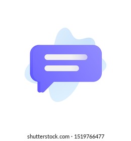 Basic chat bubble messages flat icon with gradient style. Perfect for business and presentation