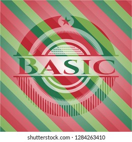 Basic christmas colors style emblem.
