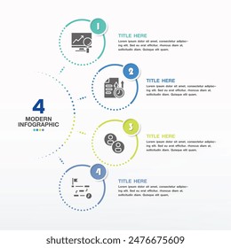 Basic circle infographic template with 4 steps, process or options, process chart, Used for process diagram, presentations, workflow layout, flow chart, infograph. Vector eps10 illustration.