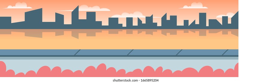 Basic City View Vector Illustration