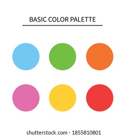 Paleta de colores básica de colores vivos y coloridos