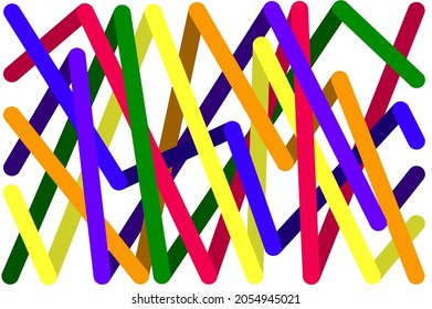 Basic colored strokes that merge into further basic colored strokes