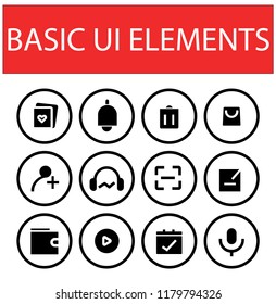 Basic commercial business icons