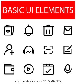 Basic commercial business icons