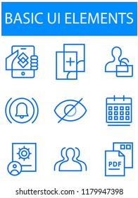 Basic commercial and business icons